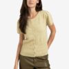 YAYA - Sveter s krátkym rukávom Pale olive green - pale olive green