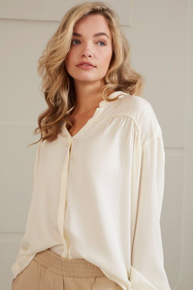YAYA - Blúzka so stojačikom Ivory white - ivory white