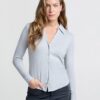 YAYA - Košeľa džerzejová Sky grey melange - sky grey melange