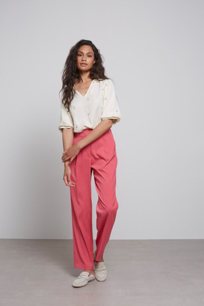 YAYA - Nohavice s rovným strihom Party punch pink - party punch pink