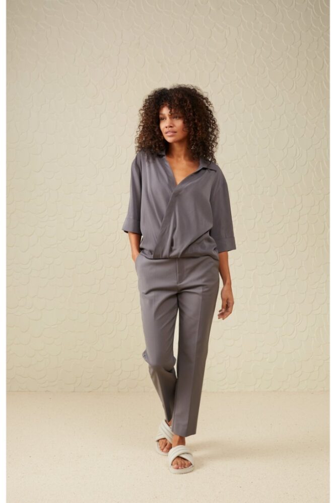 YAYA - Nohavice chino rovné Magnet grey - magnet grey