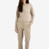 YAYA - Nohavice rovné s elastickým pásom Sand beige - sand beige