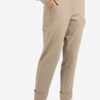 YAYA - Nohavice rovné s elastickým pásom Sand beige - sand beige