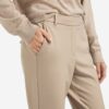 YAYA - Nohavice rovné s elastickým pásom Sand beige - sand beige