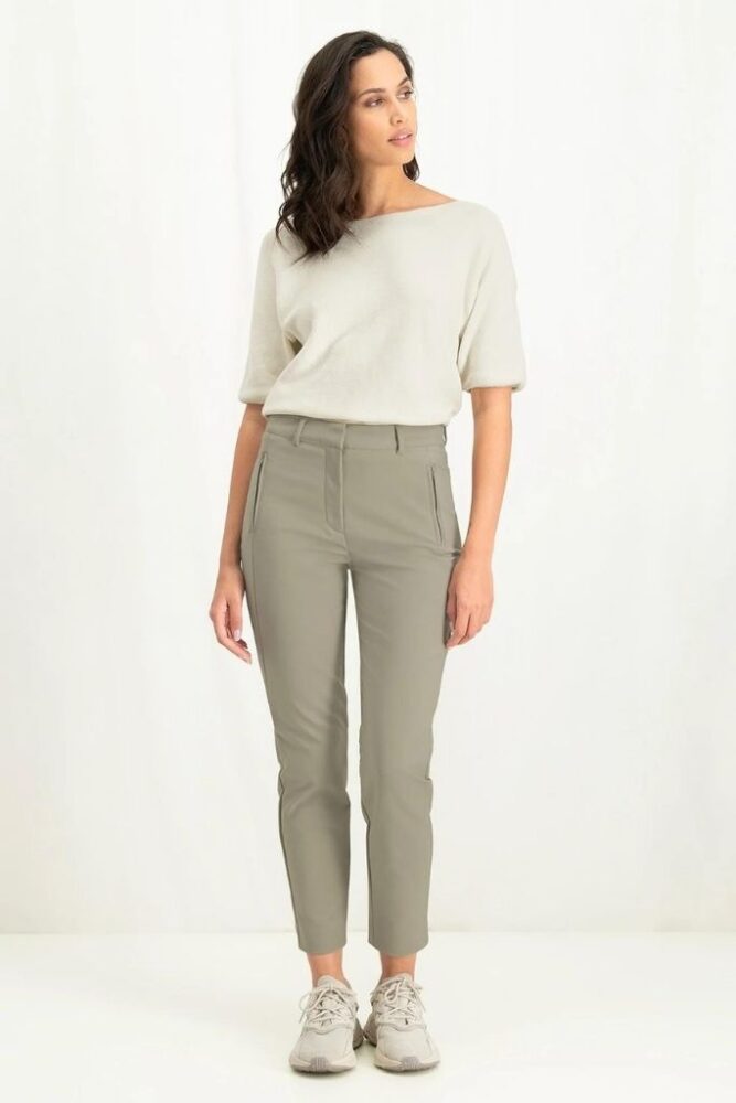 YAYA - Nohavice rovné Winter twig beige - winter twig beige