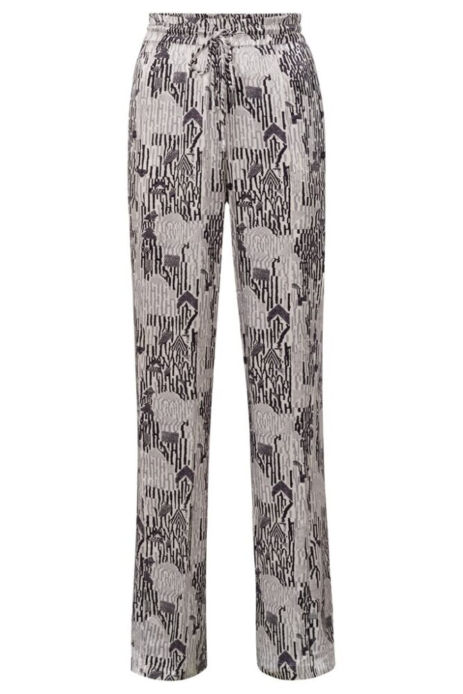 YAYA - Nohavice voľné Moonstruck grey dessin - moonstruck grey dessin
