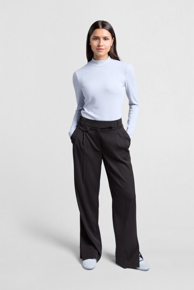 YAYA - Nohavice široké Anthracite melange - anthracite melange