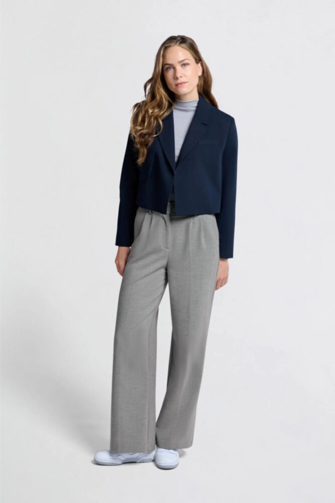 YAYA - Nohavice široké Light grey melange - light grey melange