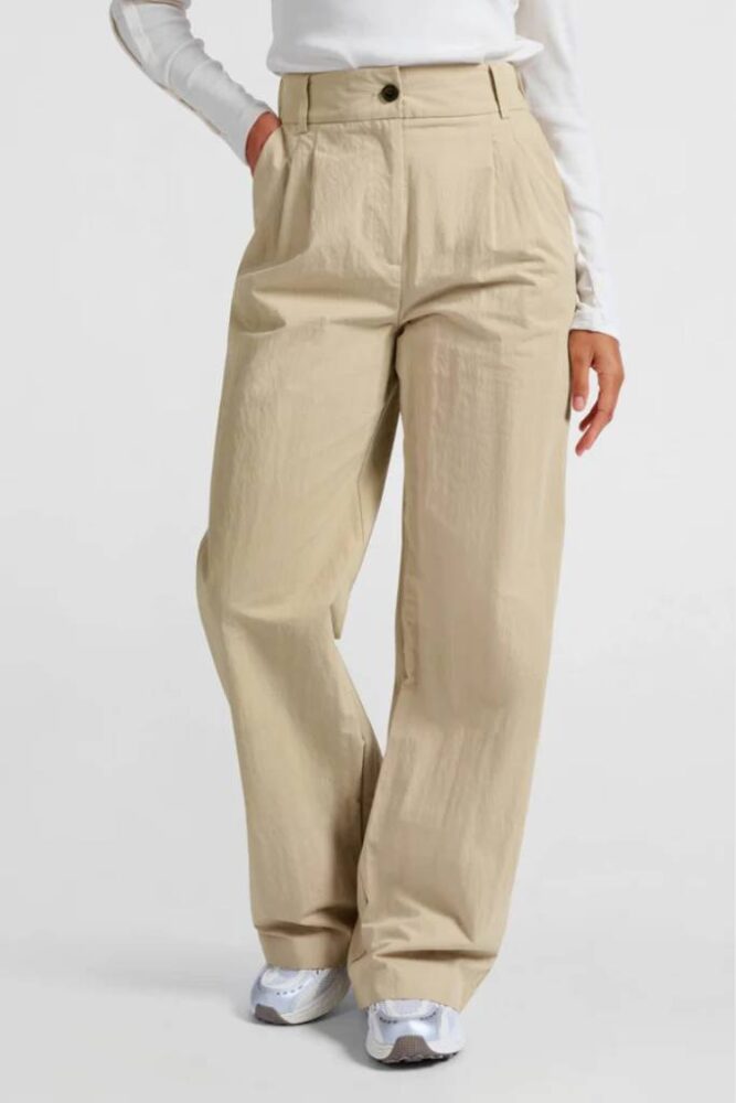YAYA - Nohavice voľné Twill beige - twill beige