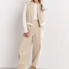 YAYA - Nohavice voľné Twill beige - twill beige