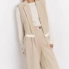 YAYA - Nohavice voľné Twill beige - twill beige