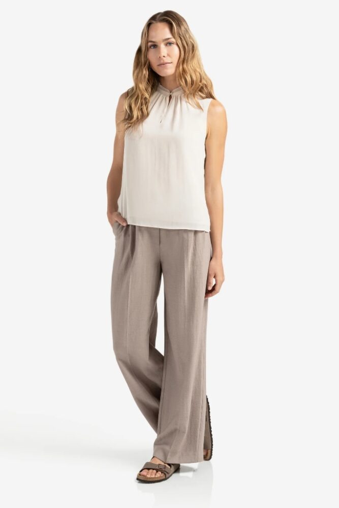 YAYA - Nohavice rovné Greyish brown - greyish brown