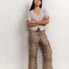 YAYA - Nohavice s leo potlačou Milk brown dessin - milk brown dessin