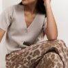 YAYA - Nohavice s leo potlačou Milk brown dessin - milk brown dessin