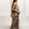 YAYA - Nohavice s leo potlačou Milk brown dessin - milk brown dessin