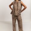 YAYA - Nohavice s leo potlačou Milk brown dessin - milk brown dessin