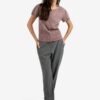 YAYA - Nohavice Black oyster melange - black oyster melange
