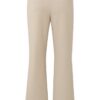 YAYA - Nohavice scuba široké Aluminium beige - aluminium beige