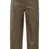 YAYA - Nohavice s vegánskej kože Capers brownish green - capers brownish green