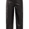 YAYA - Nohavice s vegánskej kože Anthracite brown - anthracite brown