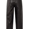 YAYA - Nohavice s vegánskej kože Anthracite brown - anthracite brown