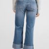YAYA - Nohavice denim s manžetou Blue denim - blue denim