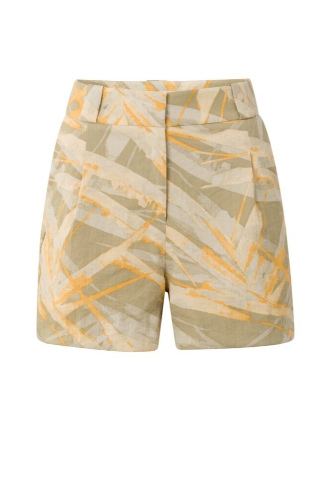 YAYA - Nohavice krátke so vzorom Light green dessin - light green dessin