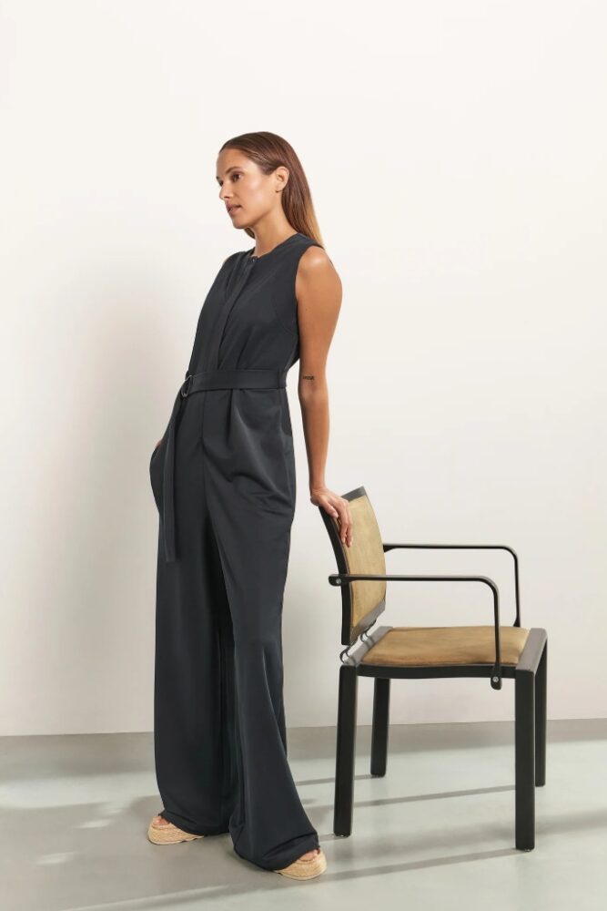 YAYA - Overal džerzejový Washed black - washed black