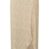 YAYA - Sukňa midi s rozparkom Straw yellow design - straw yellow design