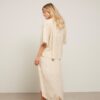 YAYA - Sukňa midi s rozparkom Straw yellow design - straw yellow design