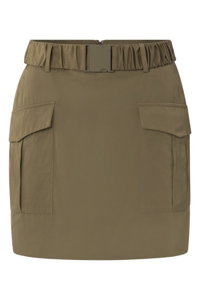 YAYA - Sukňa Cargo mini Dark army green - dark army green