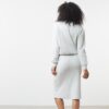 YAYA - Sukňa midi džerzejová Mid grey melange - mid grey melange