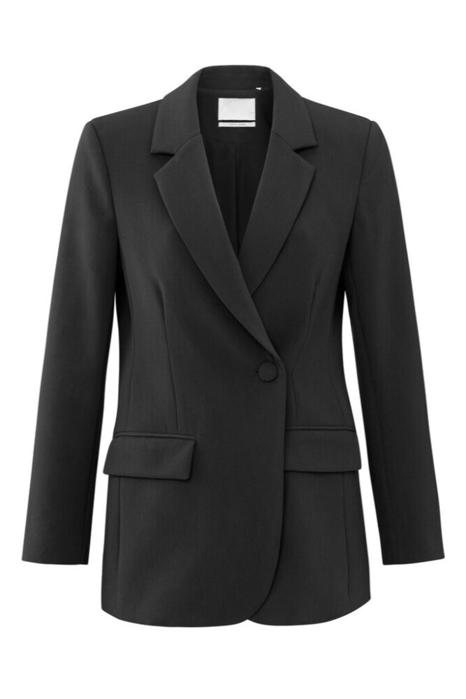 YAYA - Sako s asymetrickým zapínaním Black - black