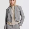 YAYA - Sako kárované Feather Grey Dessin - feather grey dessin