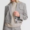 YAYA - Sako kárované Feather Grey Dessin - feather grey dessin