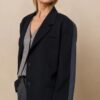 YAYA - Sako - Bomber detail vzadu Oyster black - oyster black