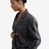 YAYA - Sako - Bomber detail vzadu Oyster black - oyster black