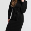 YAYA - Šaty pletenné Black - black