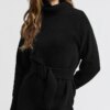 YAYA - Šaty pletenné Black - black