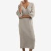 YAYA - Šaty pletené Brownish grey - brownish grey