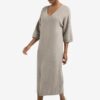 YAYA - Šaty pletené Brownish grey - brownish grey