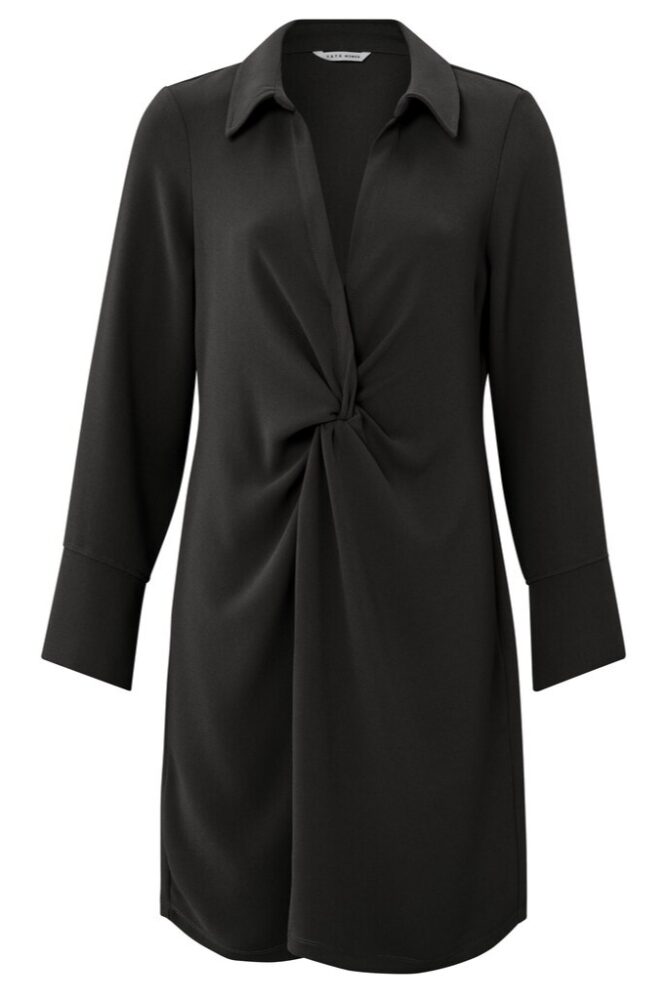 YAYA - Šaty s uzlom Black - black