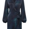 YAYA - Šaty zavinovacie Blueberry blue dessin - blueberry blue dessin