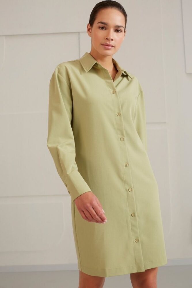 YAYA - Šaty košeľové Sage green - sage green
