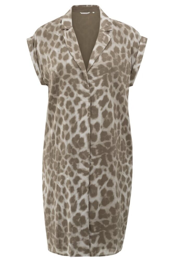 YAYA - Šaty s leo potlacou Milk brown dessin - milk brown dessin