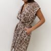YAYA - Šaty s leo potlacou Milk brown dessin - milk brown dessin