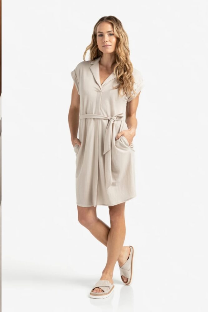 YAYA - Šaty džerzejové Silver lining beige - silver linning beige