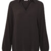 YAYA - Top s límcom a V-výstrihom Bristol black - bristol black