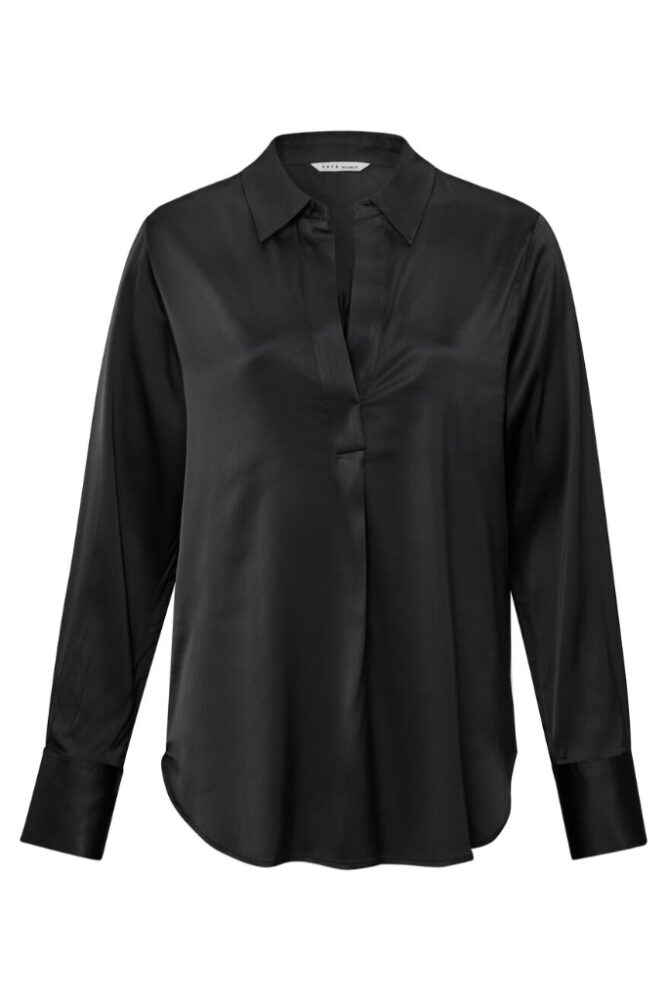 YAYA - Top saténový Black - black