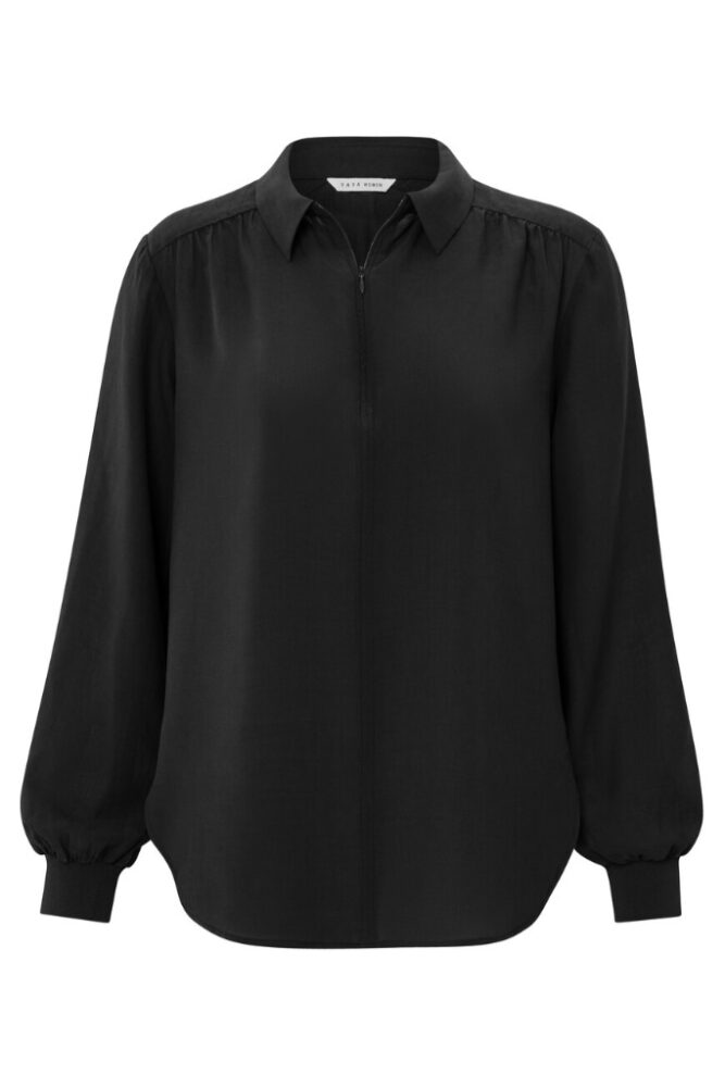 YAYA - Top so zipsom Black - black